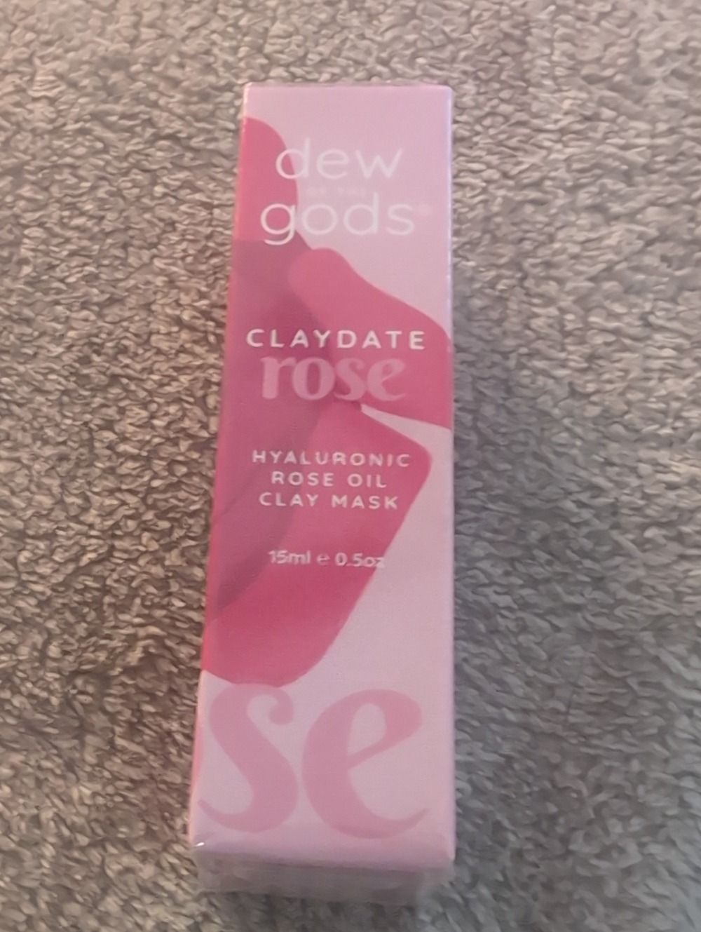 15 Ml / 0.5 Oz Dew Gods Claydate Rose Hyaluronic Rose Oil Clay Mask — Pink